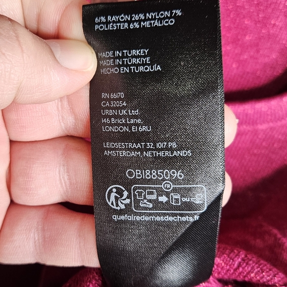 Maeve by Anthropologie Metallic Knit Top, Square Neck Bell Sleeve, S, NWT - Picture 11 of 12